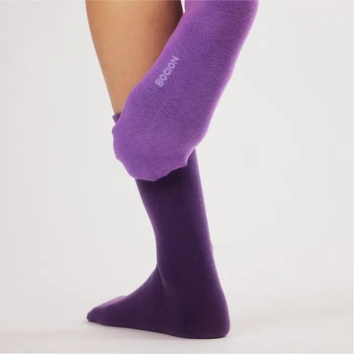 Quartz Purple Solid Color Long Socks