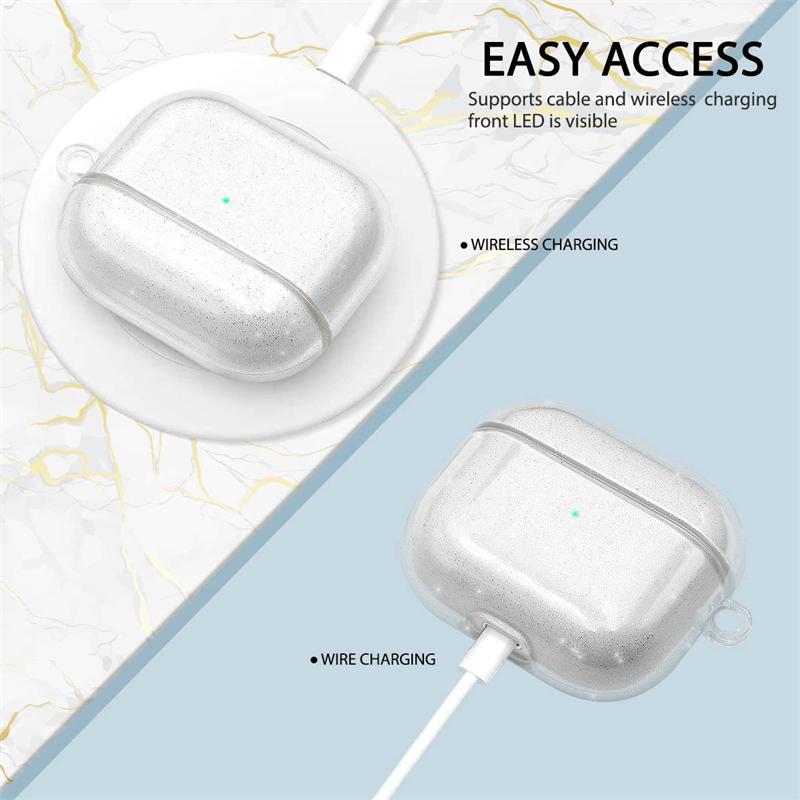 Transparent Case For Apple AirPods Pro 1 2 Earphone Soft TPU Clear Protective Cover With Cleaner Kit Keychain For Air Pods 3 2 1