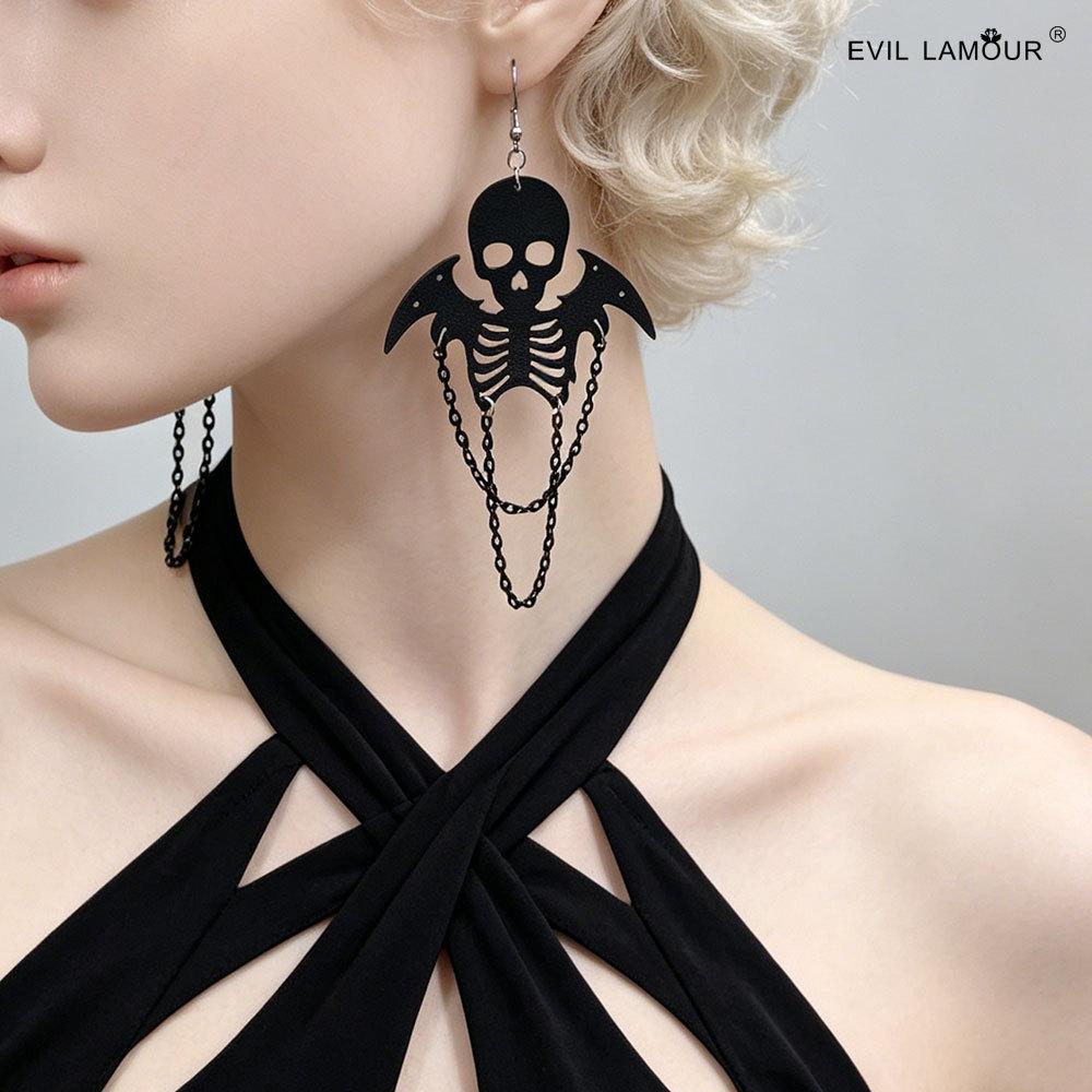New Multiple Earrings Halloween Earrings Bat Skull Tassel Spider Web Earrings Party Ball Accessories