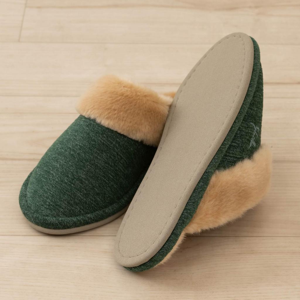 Sybilla Lucena Größe Senko 49573 Hausschuhe, M, Ca.. 22-24cm, Grün, Waschbar, Stilvoll, Niedlich,