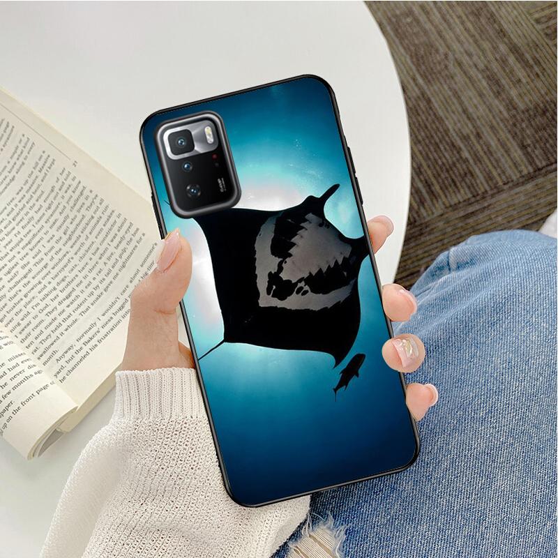 Ocean Animal Manta Ray Phone Case For Xiaomi Redmi Note 11 10 Pro Note 8 Pro 9Pro Note9 9S 10S 9T Redmi 10 9C 9A