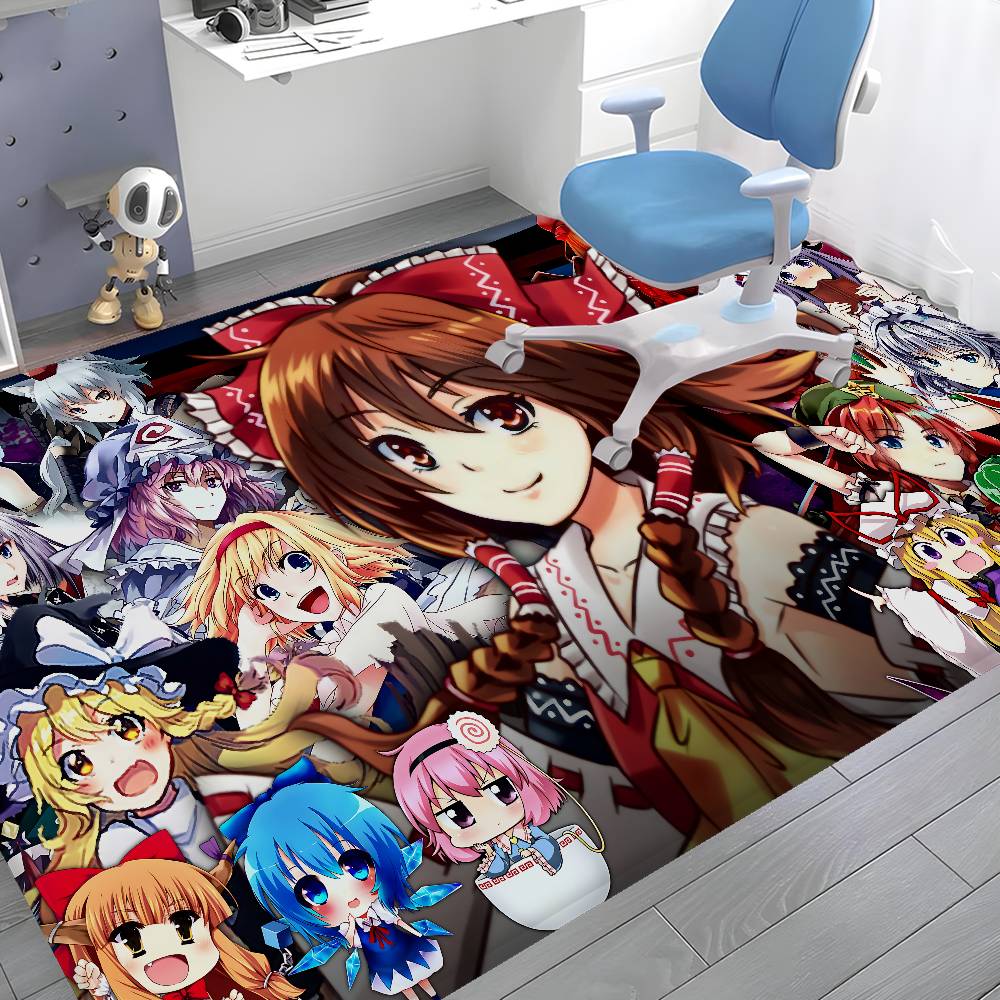 Classic T-Touhou P-Project Game Door Mat Kids Room Bedroom Decoration Balcony Anti-Slip Doormat Living Room Doormat Area Rug