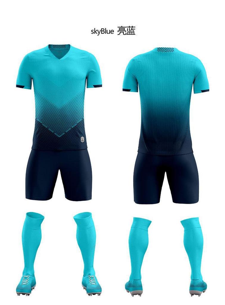 Set Divise da Calcio Uomo e Donna Maglie da Calcio a Manica Corta Asciugatura Rapida Abbigliamento da Allenamento Calcio Bambini