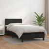 3140975 vidaXL Divan Bed with Mattress Black 90x190 Cm Faux Leather