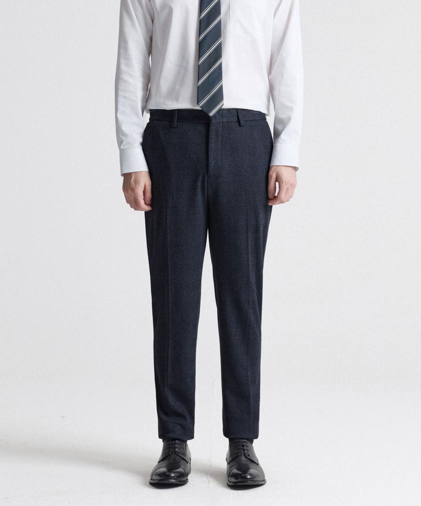 STCO Comfort Glen Check Slacks Navy (Tapered Fit)_Sepva01Tcn