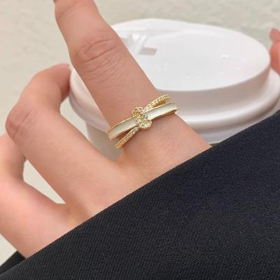 INS Nische Temperament Offener Ring Kalter Wind Seniorer Sinn Persönlichkeit Stapelbar Zeigefingerring Lässig Zierlich Minimalistisch Damen Alltag Mode Schmuck