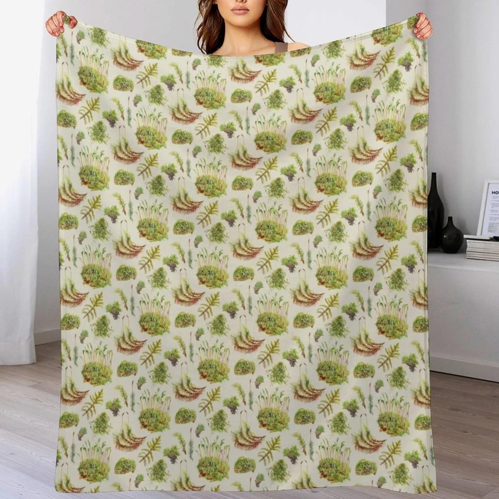 

Mosses Neutral Throw Blanket No Pilling Soft Warm Blanket for Bed 102x76cm(40x30in)