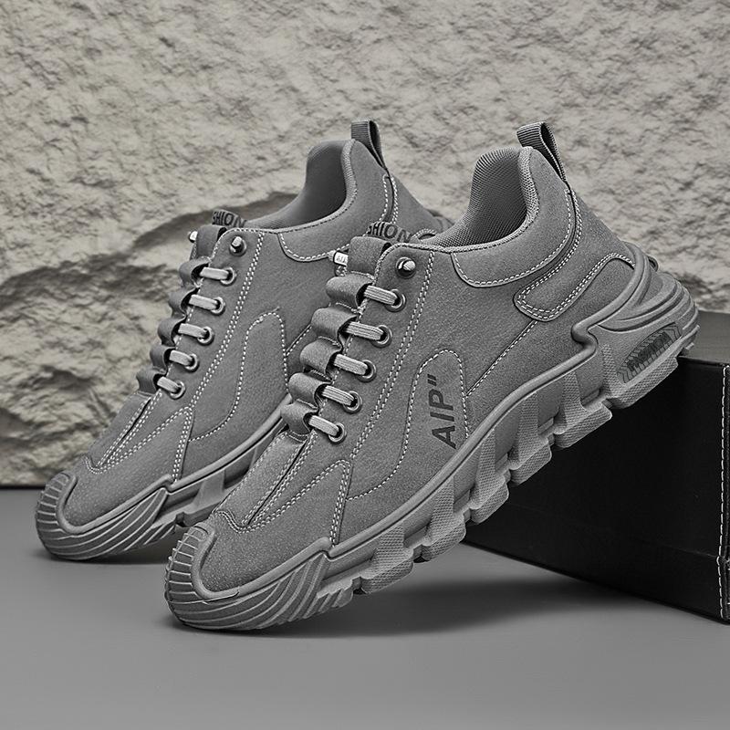 Spring new labor insurance men's shoes men's casual board shoes platform non-slip driving shoes men's sports running shoes