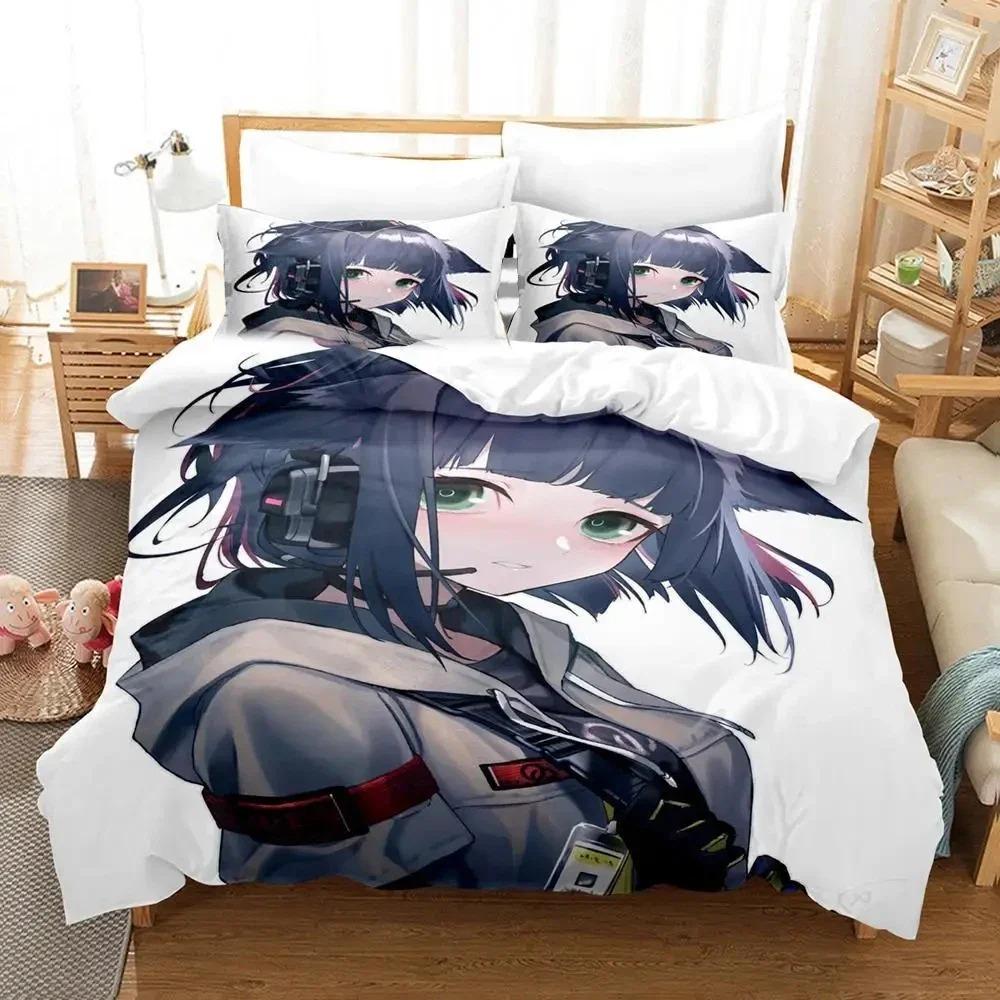 3D Print Anime Game Arknights Bedding Set Duvet Cover Bed Set Quilt Cover Pillowcase Comforter king Queen Size Boys Adult