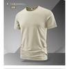 Solid color short-sleeved t-shirt men's half-sleeved top round neck loose t-shirt