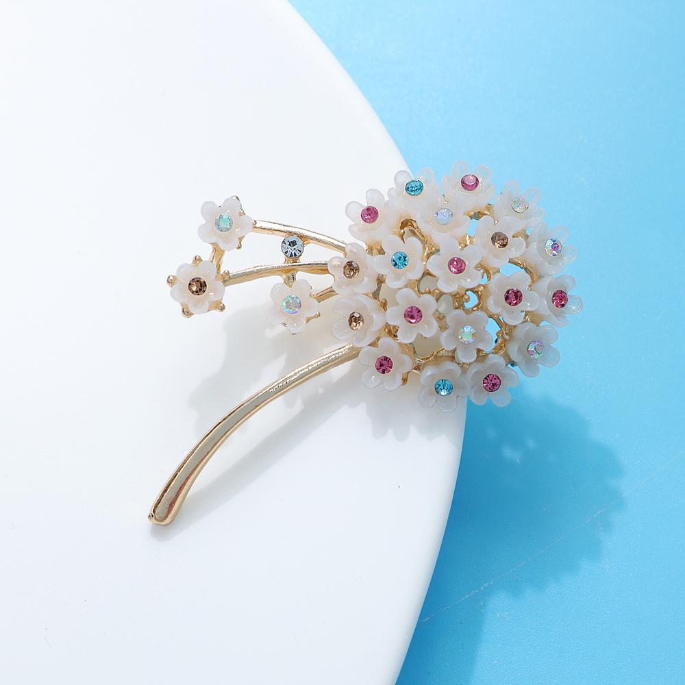 Rhinestone Dandelion Brooch Fashion Flower Pin 2 Colors Available High Quality New 2023