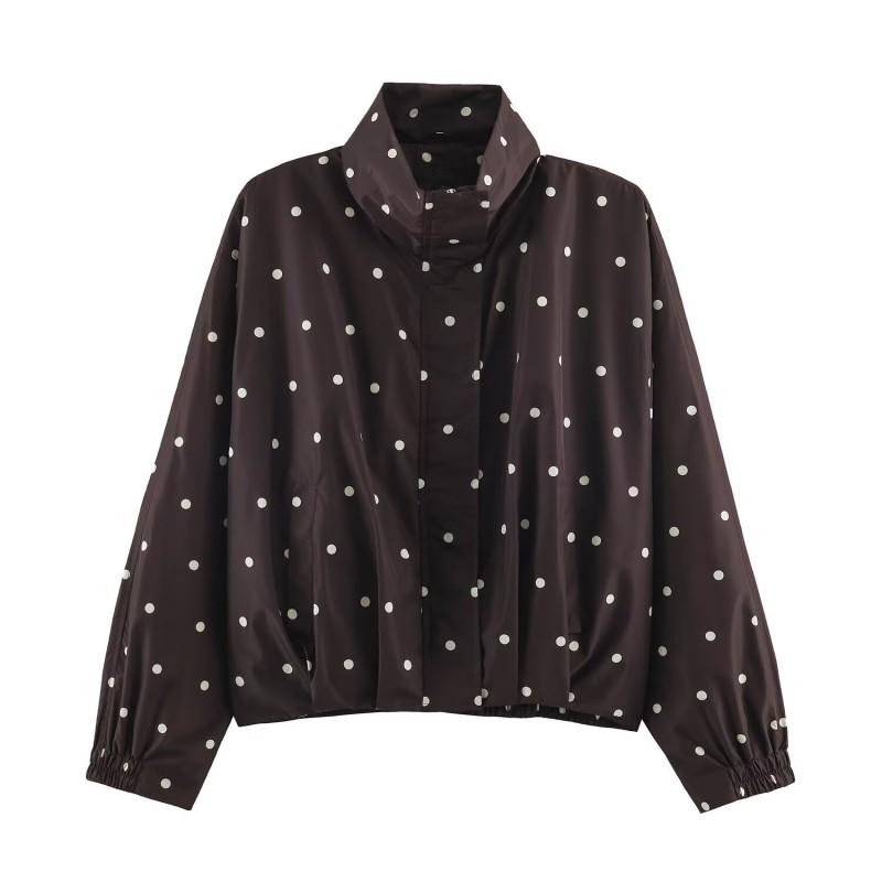Womens Polka Dot Pilot Jacket 2026