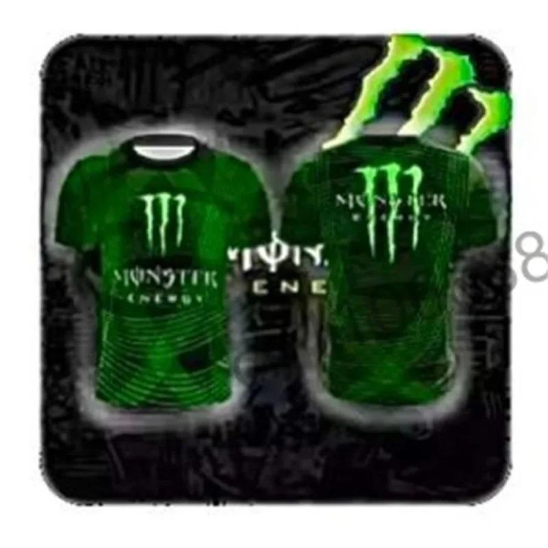 

Чоловіча спортивна футболка з 3D-принтом Monster Energy для тренувань на свіжому повітрі, відпочинку та повсякденного спорту, з коротким рукавом L