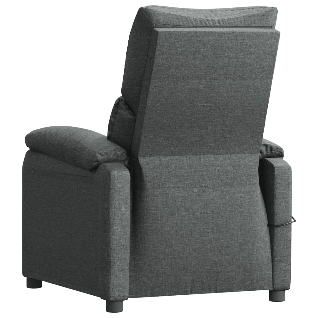 Vidaxl Armchair With Massage, Dark Gray, Fabric