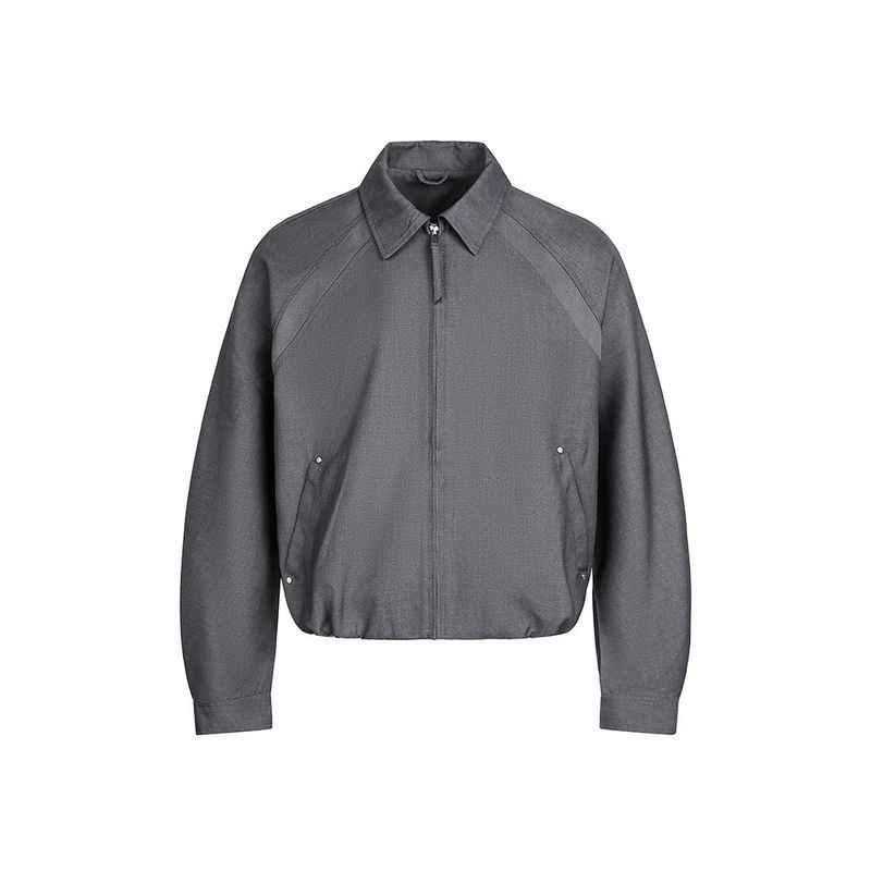 

Madwitch American-Style Deconstructed Raglan Sleeve Jacket for Men and Women, Cleanfit Short Lapel Couple s Top, Trendy Dark gray 2XL