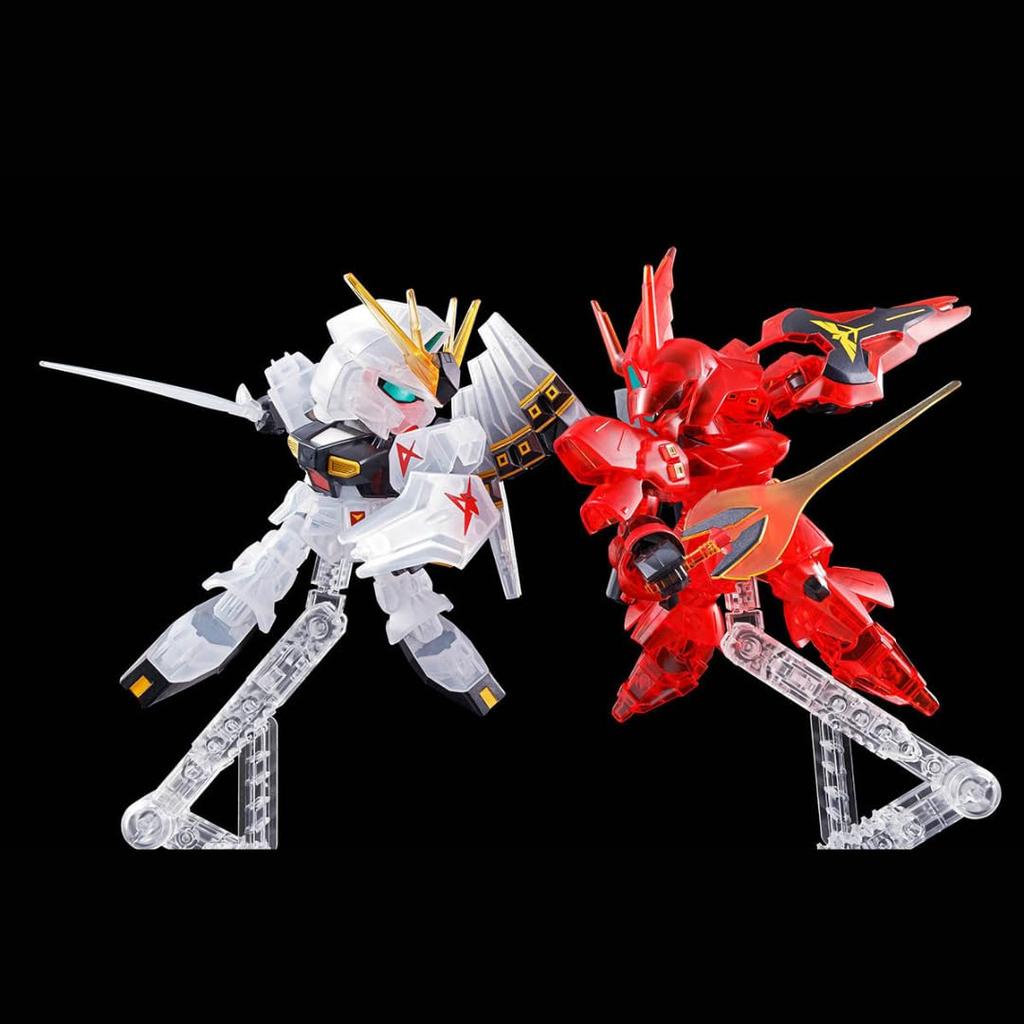 Bandai Spirits Event Limited SD Gundam EX Standard Nu Gundam vs Sazabi Set Clear Color Mobile Suit Gundam: Char's Counterattack