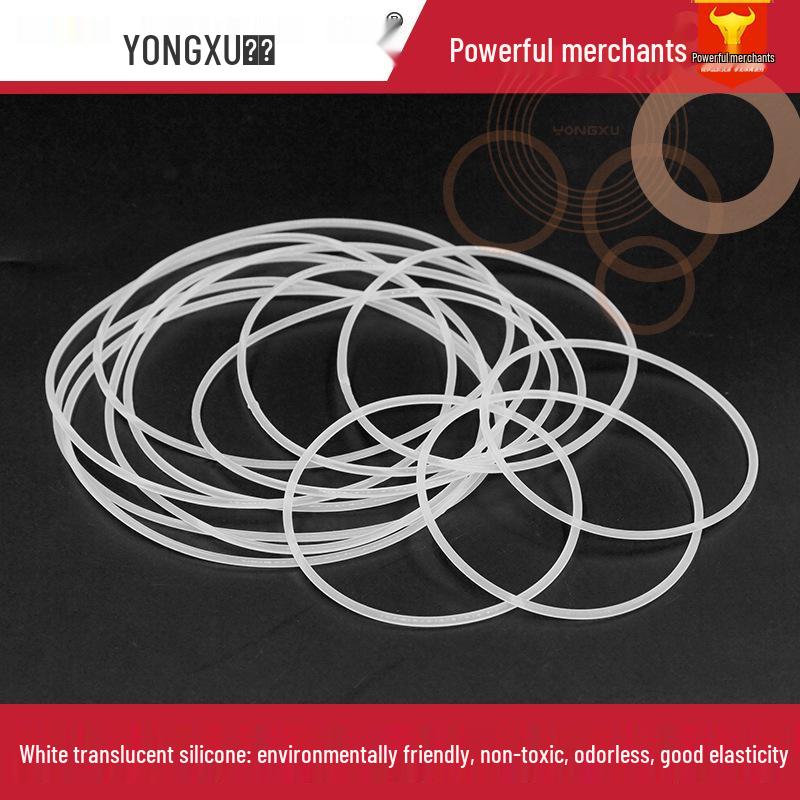 Silicone O-ring, Outer Diameters: 52-100mm (1.5mm Thick)