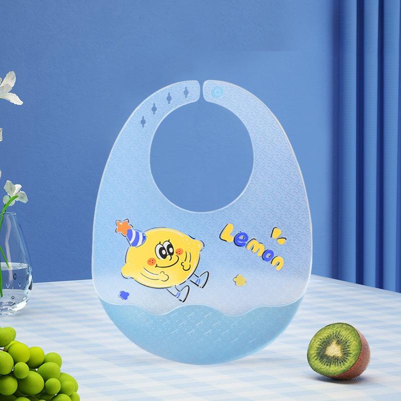 Waterproof Baby Bibs Baby Stuff Cute Cartoon Animal Printed Kids Bib Girl Boy Adjustable Soft Silicone Bib Baby Feeding Stuff