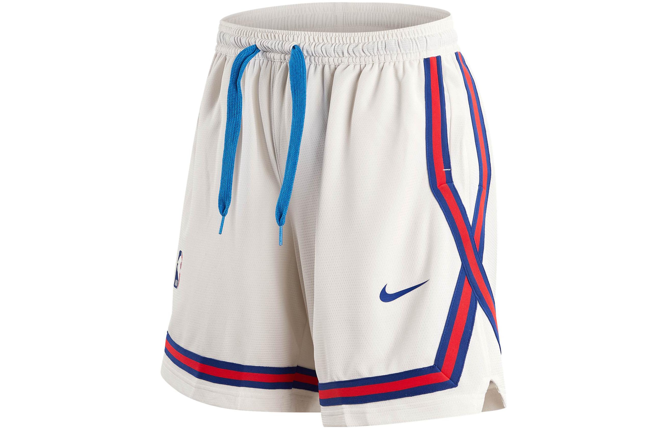 Nike FW22 Dri-Fit Women ss Striped Logo Drawstring Shorts White DR2371-030 M