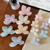 9.5/6cm Acrylic Flower Hair Claw Colorful Rhinestone Floral Hair Crab Clip High Quality Ponytail Hairpin for Women Girl Headwear