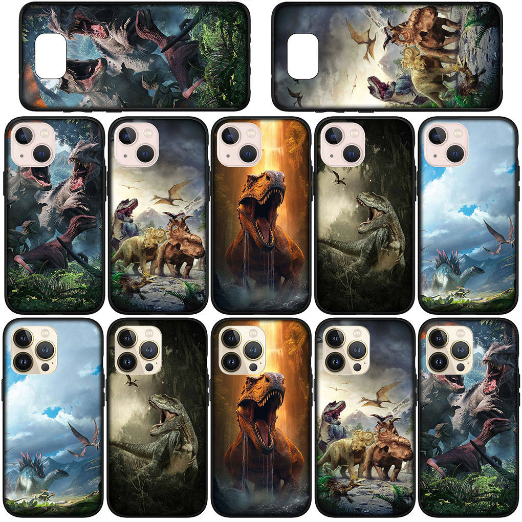 Phone Case for Samsung Galaxy S25 S24 S23 iPhone 16 15 Xiaomi Redmi Note 14 13 12 16E X 11 Pro Max OPPO Moto Huawei P30 A14C A06Cartoon Dinosaur Cover