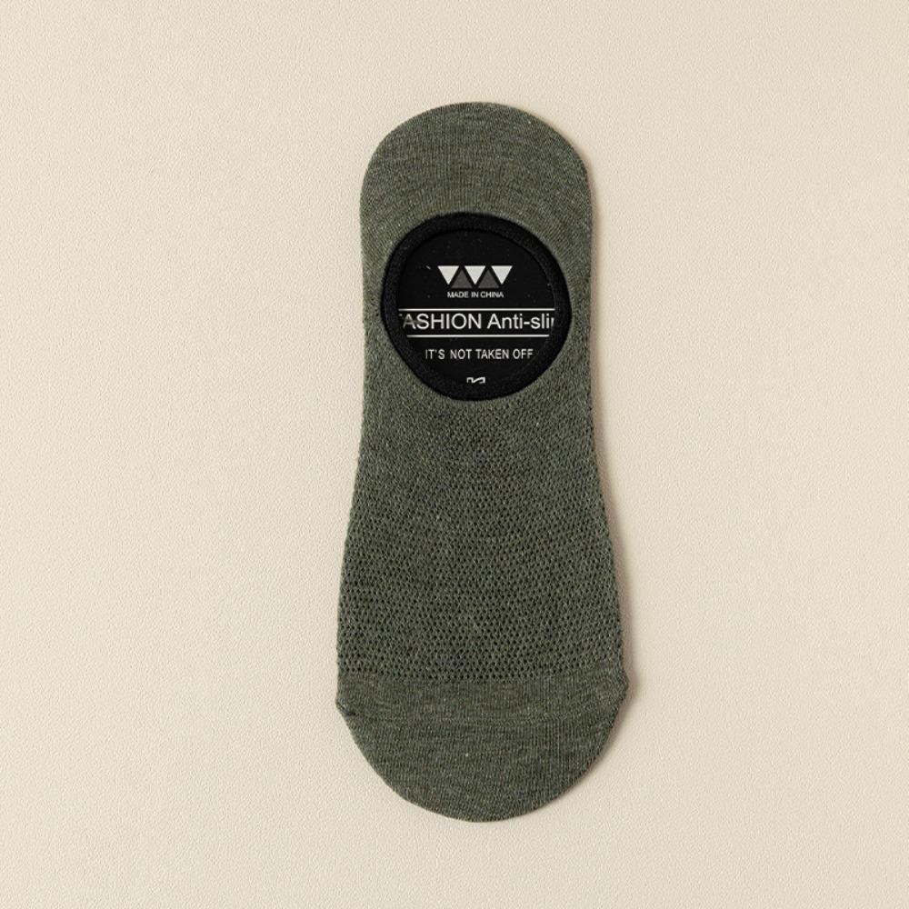 Comfortable Silicone Non-slip Men's Socks Anti Odor Thin Low Cut Socks Breathable Mesh No-show Sock Men
