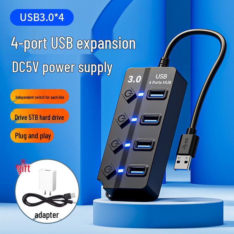 USB 3.0 Multi-Port Desktop Adapter - 4/7 Ports Extension Cord