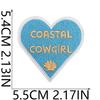 Blue Theme Embroidery Cloth Sticker, Surf Girl Patch Sticker, Wave Hermit Crab Computer Embroidery Label, Shell Chapter Sticker