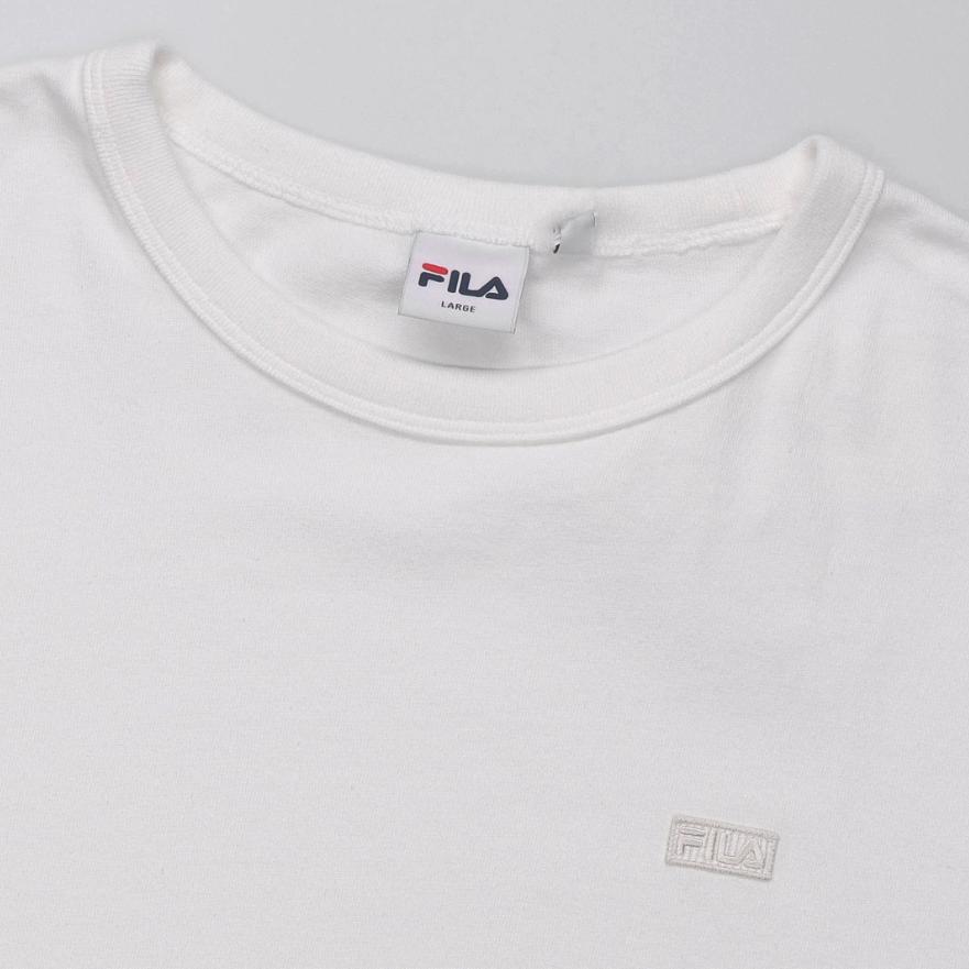 Fila Solid Color Casual Sports Round Neck Short Sleeve Drop Shoulder T-Shirt Unisex T-Shirt White FS2RSD2104X-OWH