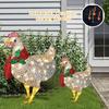 1 pezzo Luci Notturne a LED per Natale in Cortile Luce Esterna Decorazioni Giardino Ornamenti Gallina Luminescente Polli Pastorali Lampade