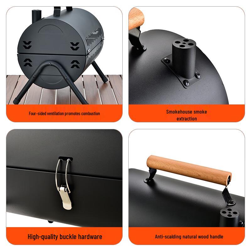 Foldable Chimney BBQ Grill & Tea Stove