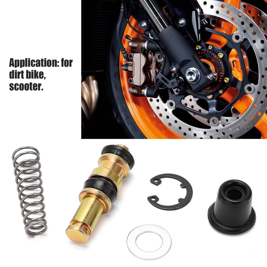 Brake Plunger Repair Kit, Front Master Cylinder Rebuild Kit, Metal+Rubber Motorcycle Hydraulic Brake Clutch