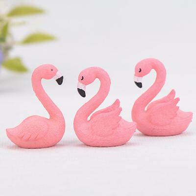 Mini figurine de flamant rose à faire soi-même, miniature, paysage, jardin, bonsaï, ornement, cadeau