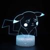 Pikachu Led Night Light 3d Illusion Lamp Bedside Kids Gifts Bedroom