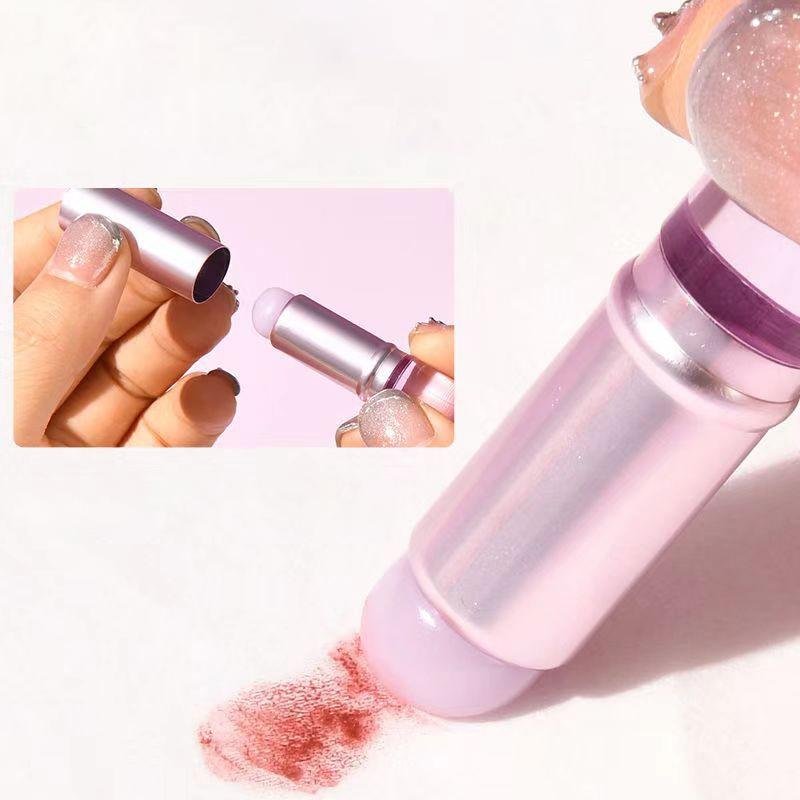 

Soft Silicone Lip Brush Angled Concealer Makeup Brush Tool Portable Round Head Like Fingertips Lipstick Brush Concealer Brush рожевий