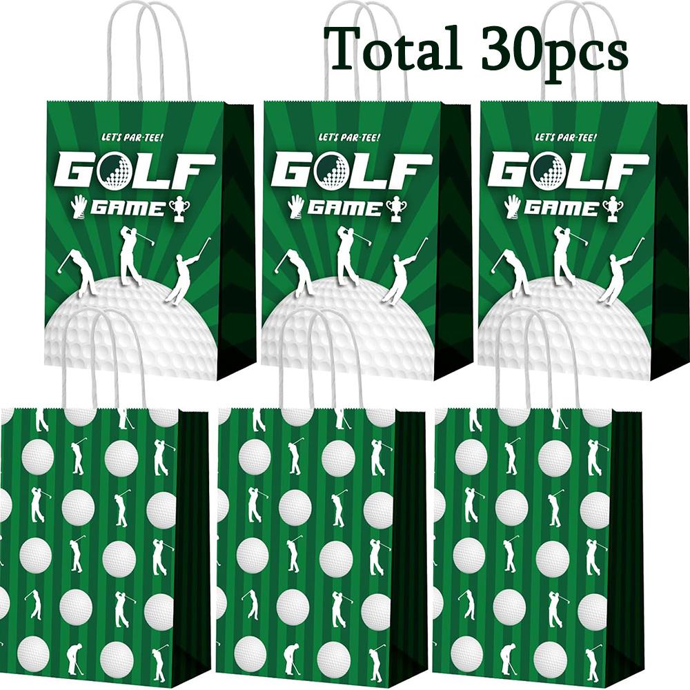 

30pcs Golf Gift Goodie Bags Golf Treat Bags with Handle for Sports Themed Party Favor Bags for Birthday Party Shower Favors Gift Wrap Bags Golf