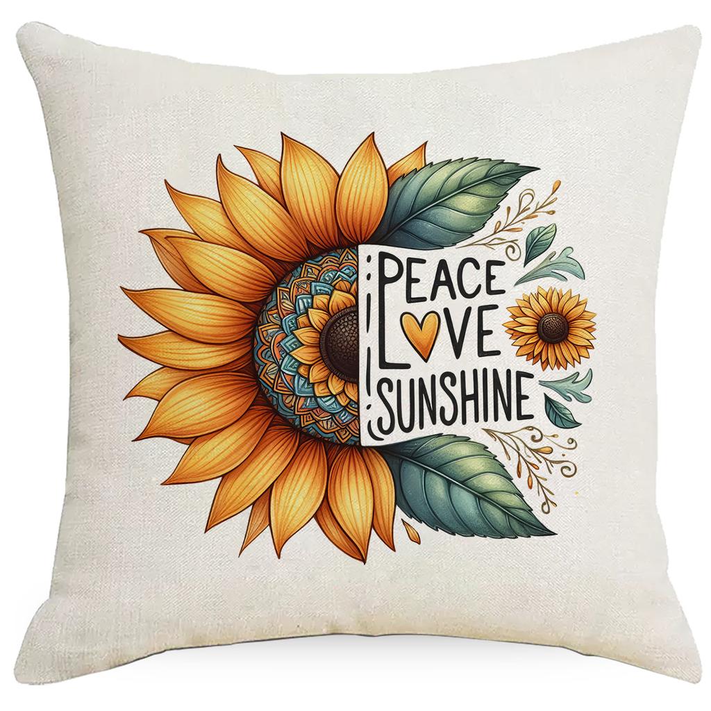 Sunflower Pillow Case European and American Style Home Sofa Pillow Combination Color Sofa Pillow