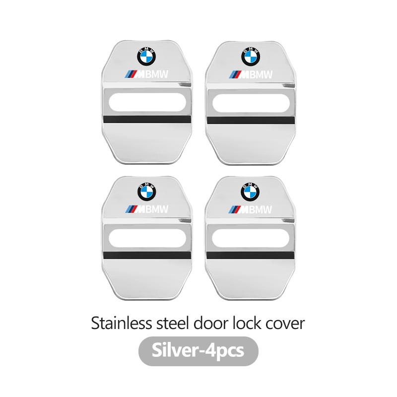 QWSL3 Stainless Car Door Lock Buckle Trim Cover Protector Rust Accessories For BMW M 1 3 4 5 6 7 Series X1 X3 X4 X5 G20 G38 F48 E36