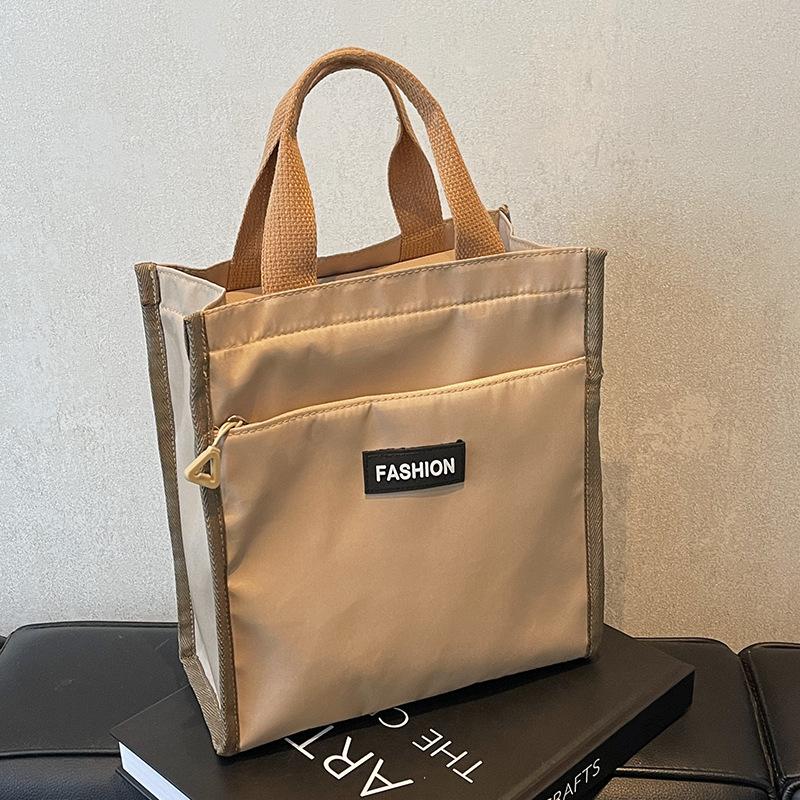 Textbook Handbag Casual Simple Canvas Bag Commuting Tote Bag Handbag Large Capacity File Bag