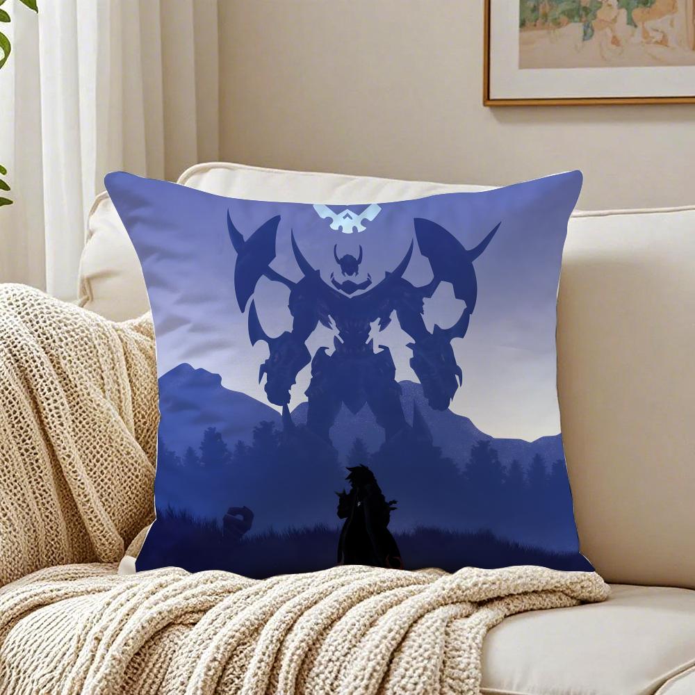 M-Mecha Anime Gurren Lagann Cushion Cover Pillowcase Anti-Dustmite Living Room Sofa Decor Cushion Room