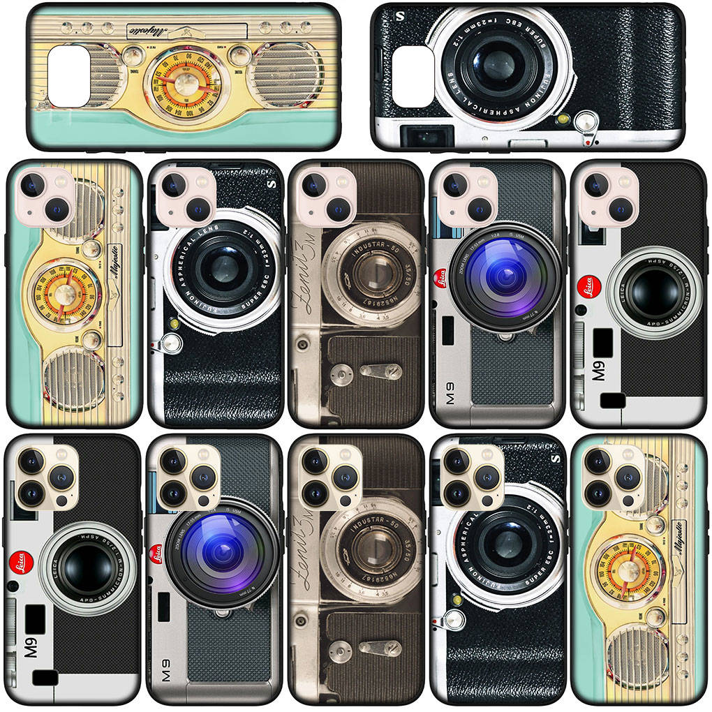 Handyhülle für Samsung Galaxy S25 S24 S23 iPhone 16 15 Xiaomi Redmi Note 14 13 12 16E X 11 Pro Max OPPO Moto Huawei Print Retro Kamera Vintage Cover