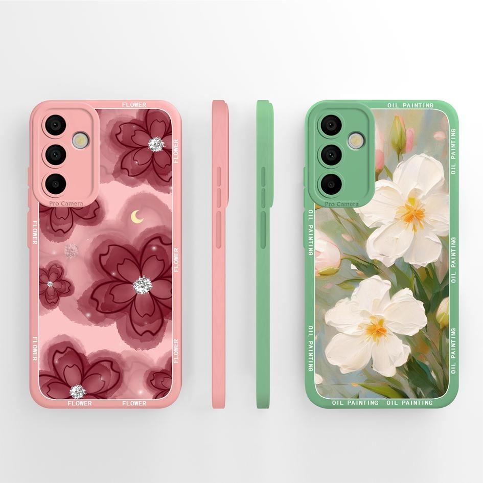 Phone Case For Samsung A15 A16 A26 A36 A56 M15 Fashion Aesthetic Butterfly Lightweight Soft Screen Protector Liquid Silicone Couples Cover For Samsung