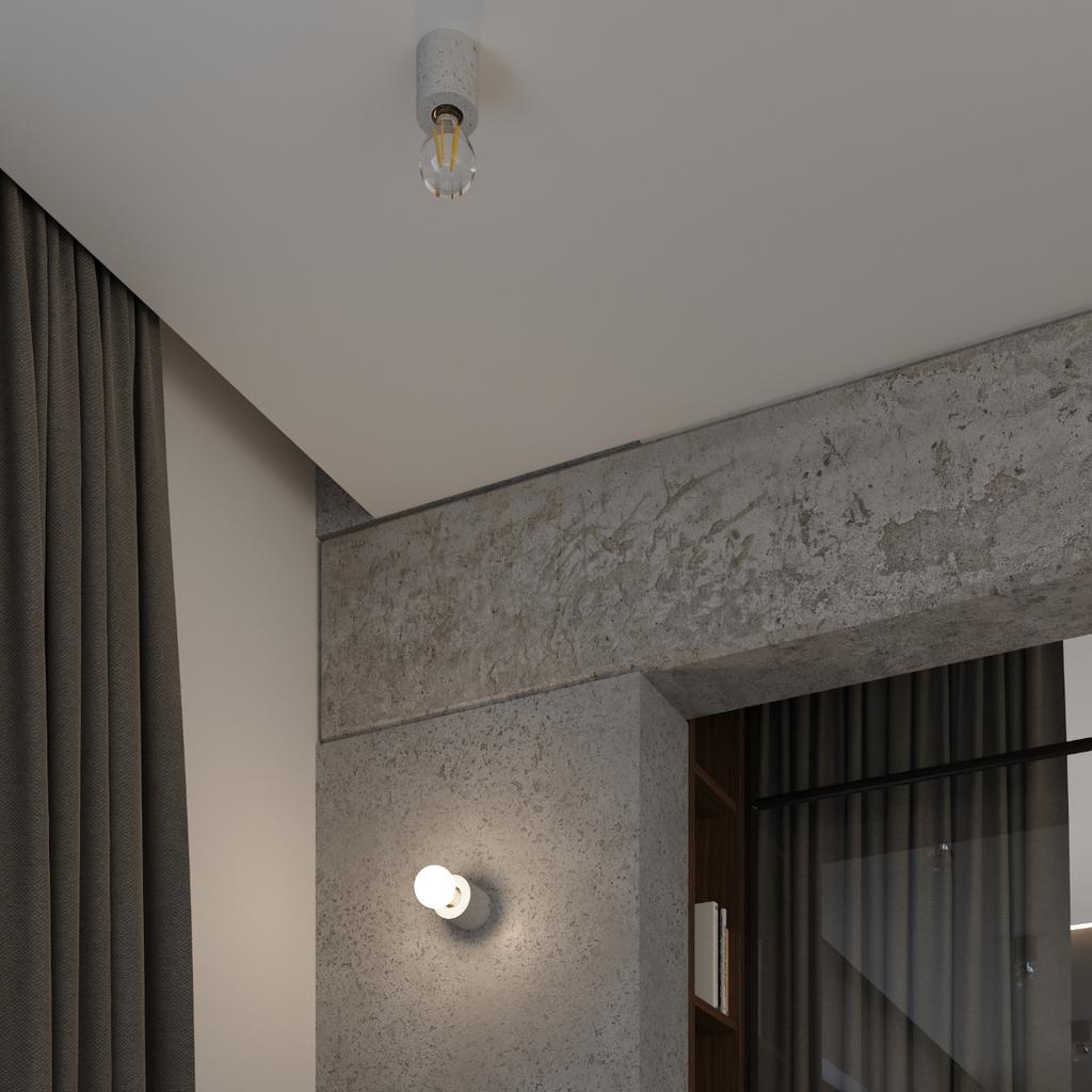 Plafon Salgado 1 E27 Szary Beton Sollux Sl.0678