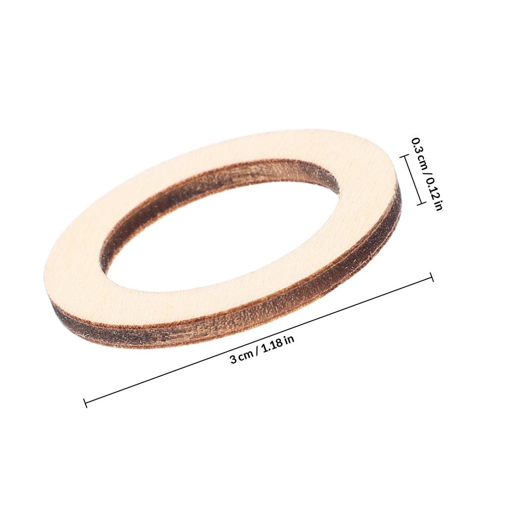 200Pcs Wooden Circle Embellishments Natural Color Round Shape for DIY Craft Party Wedding Christmas Scrapbooking Decor 3Cm