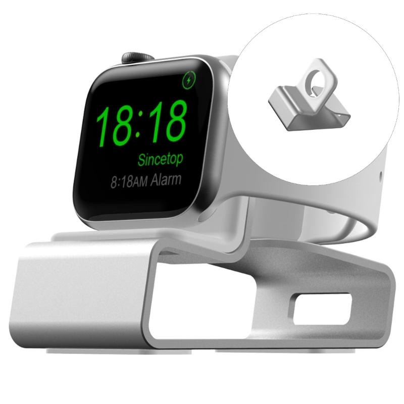 Universelle Ladehalterbasis für Uhren, Lade-Dockingstation aus Aluminiumlegierung für 8-Pin-Smartwatches, Vollständige Serie
