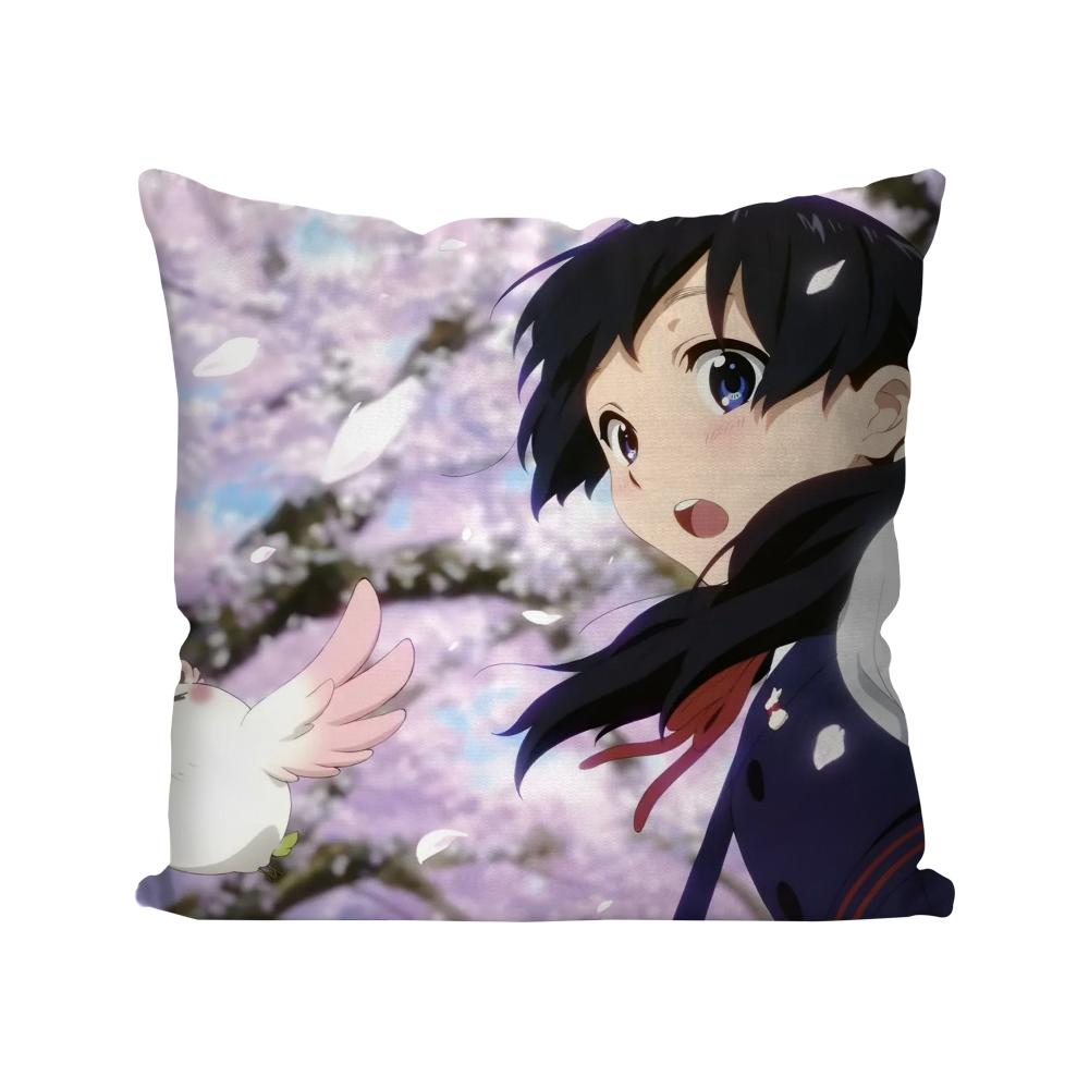 Animation Tamako Market Kissenbezug Quadratisches Kissen Schlafzimmer Sofa Freizeit Komfort Kissen Auto Wohnzimmer Heimdekoration 40X40