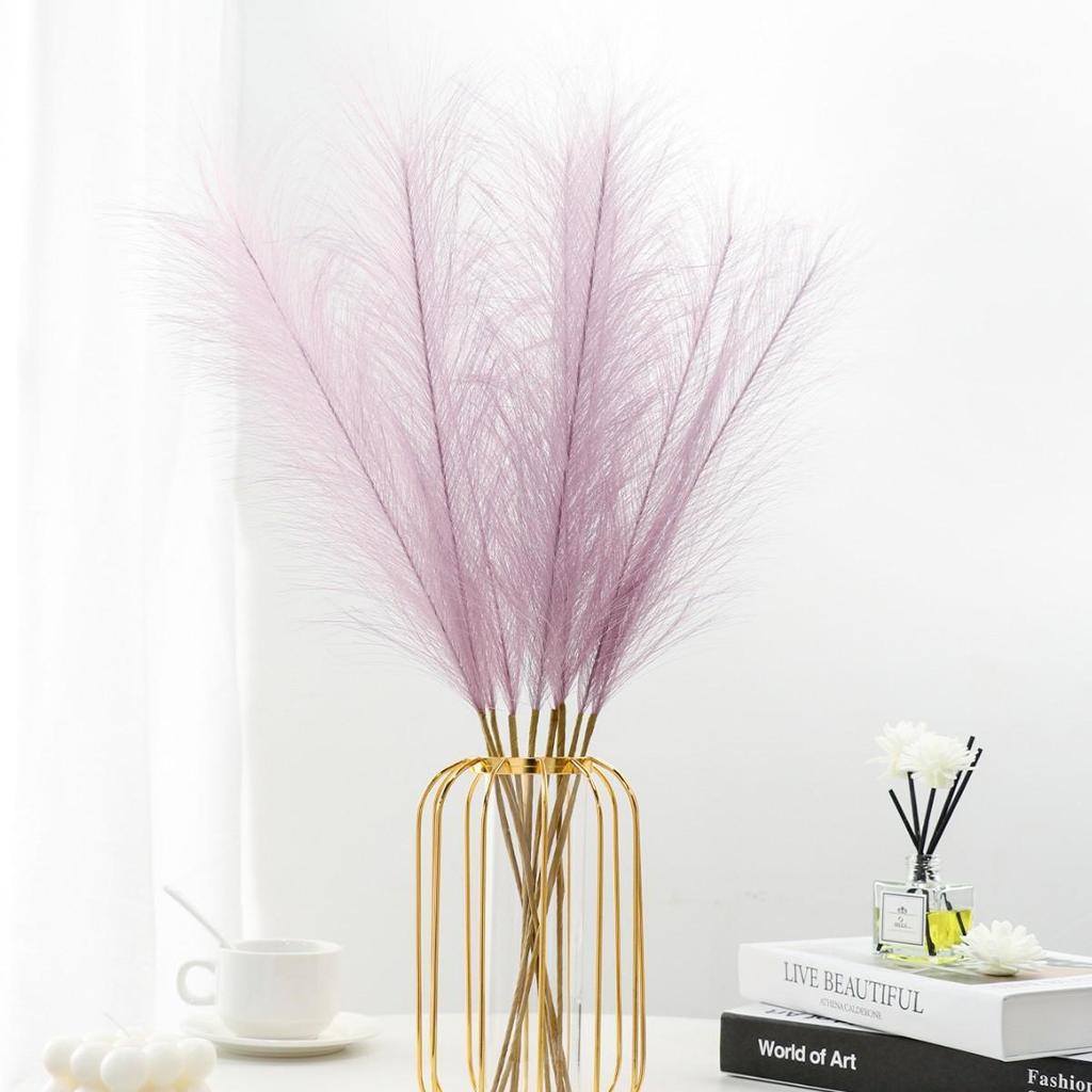 Six-Pronged Artificial Pampas Grass Flowers for Home Decoration and Wedding Props