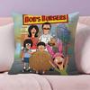 Funda de Almohada Bobs Burgers de Anime Funda de Almohada Tela Ultra Suave Amigable con la Piel Comodidad tipo Nube y Cremallera Oculta