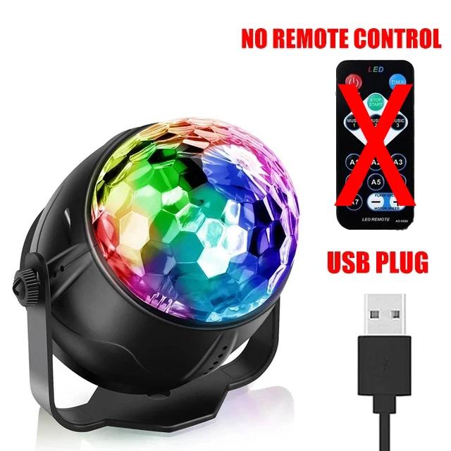 LED Remote Control Mini Magic Ball RGB Crystal Magic Ball Lamp Dance Table Lamp KTV Stage Lamp Flash Bar Atmosphere Light