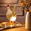 USB Charging Hen Laying Egg Statue Cartoon Resin Chicken Lamp Simulation Chicken LED Lamp  Desktop